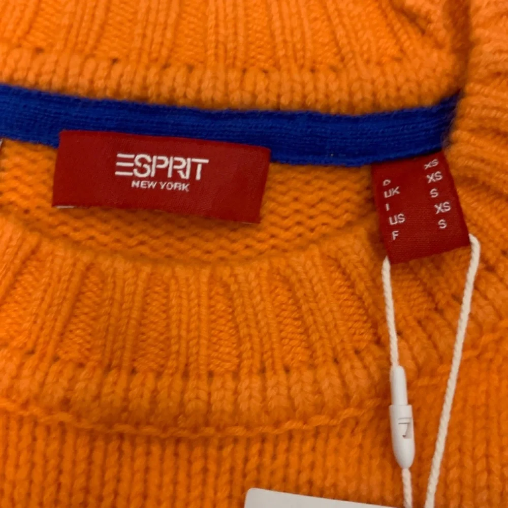 Esprit Orange Crew Neck Pullover Sweater- NWT - Picture 12 of 14